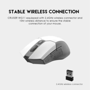 Fantech Cruiser WG11 Wireless 2.4GHz Pro Gaming Mouse – White